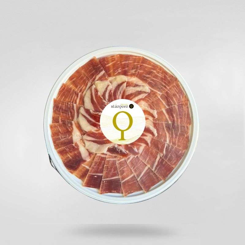 JAMÓN DE BELLOTA IBÉRICO CORTADO A CUCHILLO - ATM 100 % RAZA IBÉRICA