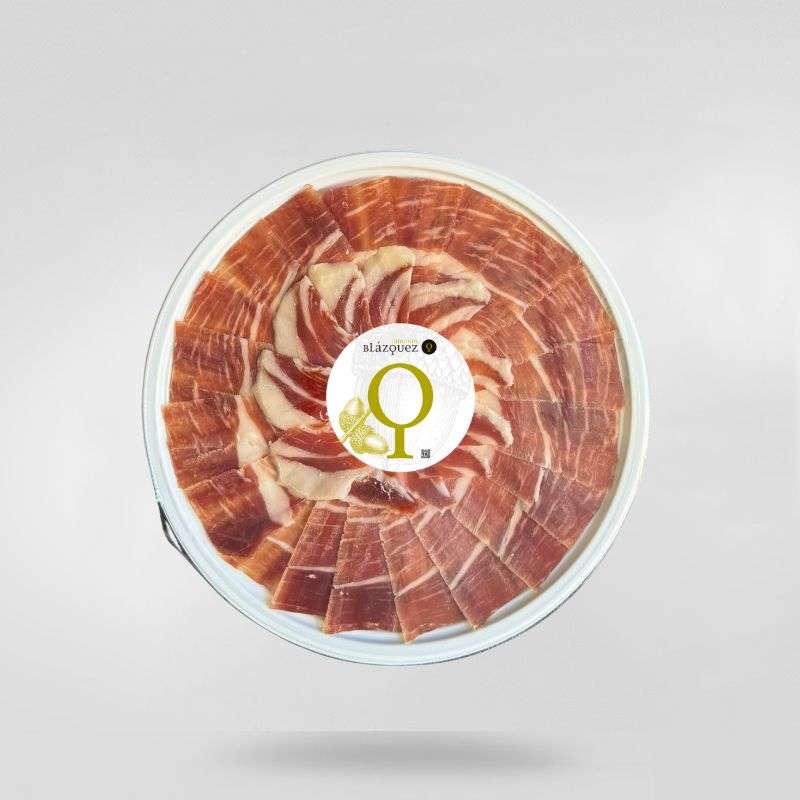 JAMÓN DE BELLOTA IBÉRICO CORTADO A CUCHILLO - ATM 100 % RAZA IBÉRICA