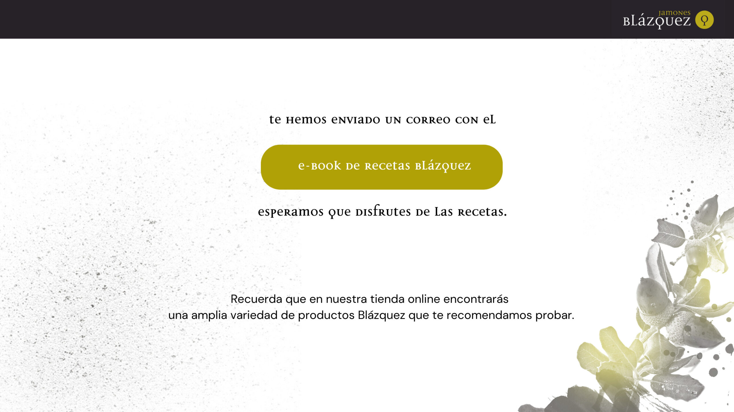 Gracias por descargar nuestro e-book de recetas blázquez