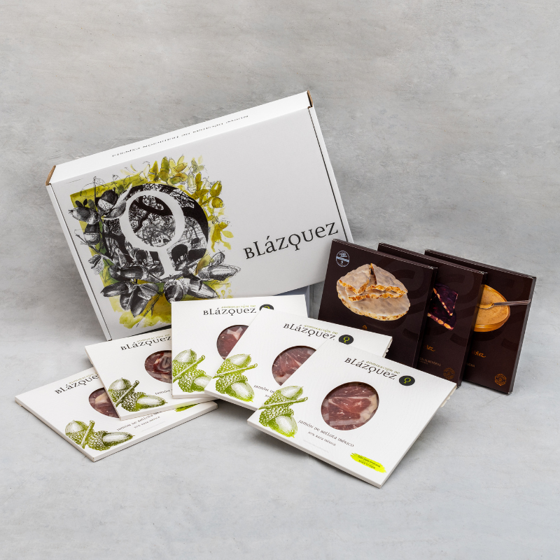 CAJA SABORES DE NAVIDAD PETITE - JAMÓN Y CHOCOLATE